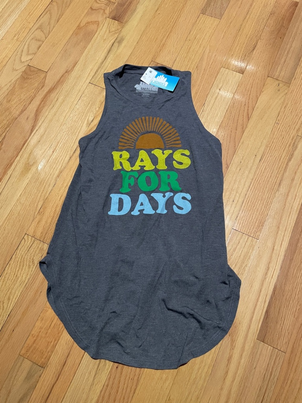 Rays For Days Charcoal Graphic Tank Top